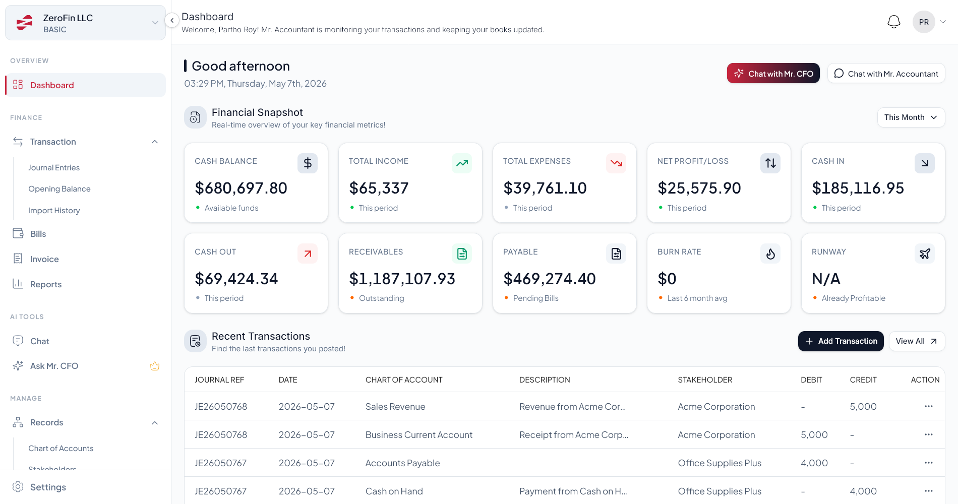 Your financial command center.